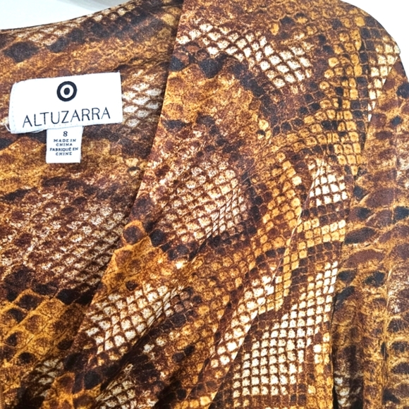 Altuzarra Snake Pattern Long Sleeve Dress Size 8 - Picture 2 of 10